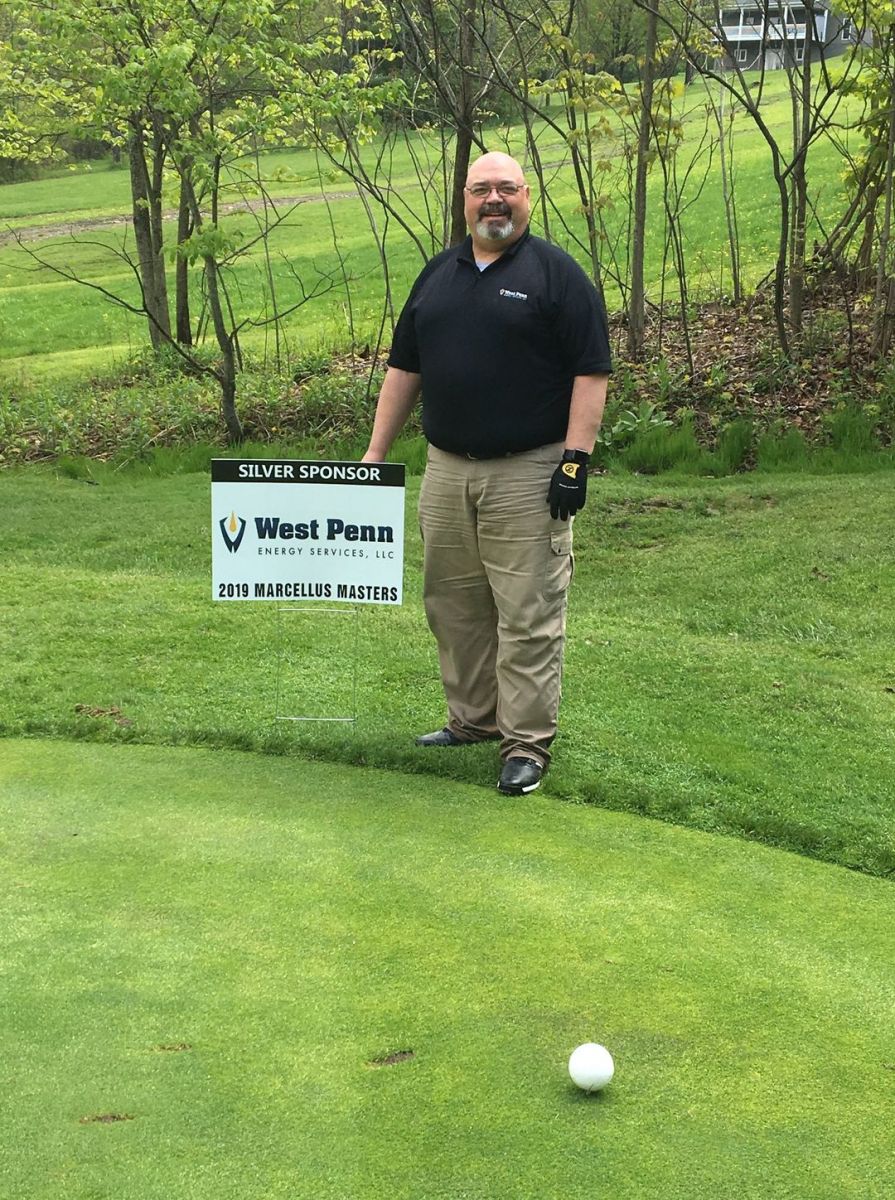 Ken Williamson of West Penn Heavy Haul at the 2019 Marcellus Masters Tournament. All proceeds went to a scholarship fund with Penn College in Williamsport, PA.